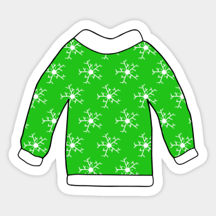 Green Ugly Holiday Sweater Sticker